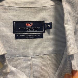 Men’s XL Vineyard Vines Blue Linen Button up